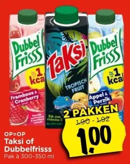 Aanbieding: Taksi of Dubbelfrisss