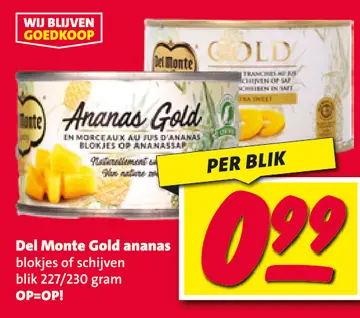Aanbieding: Del Monte Gold ananas blokjes of schijven