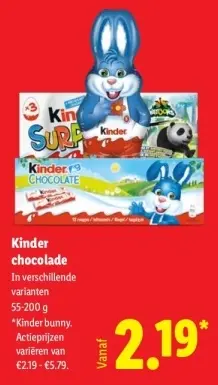 Aanbieding: Kinder chocolade