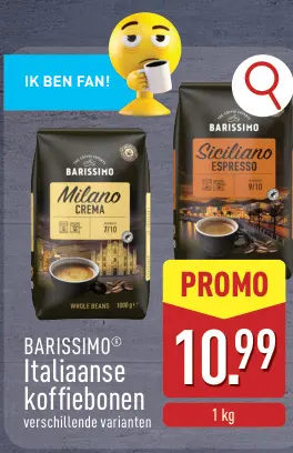 Aanbieding: BARISSIMO Italiaanse koffiebonen