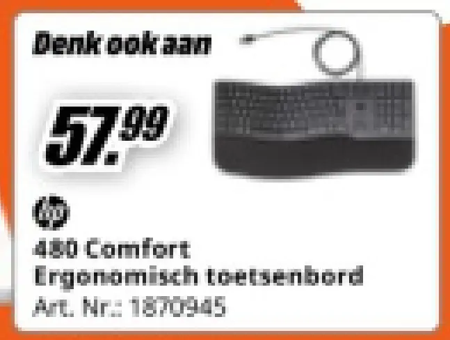 Aanbieding: 480 Comfort ergonomisch toetsenbord