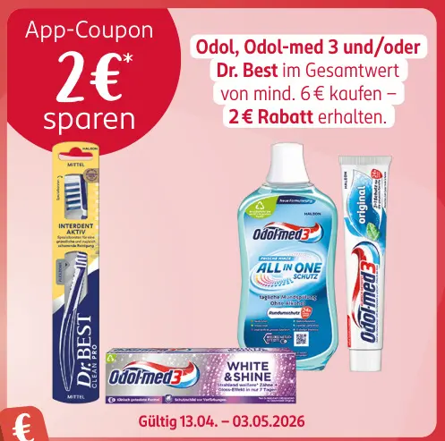 Aanbieding: Odol, Odol-med 3 und/oder Dr. Best Produkte