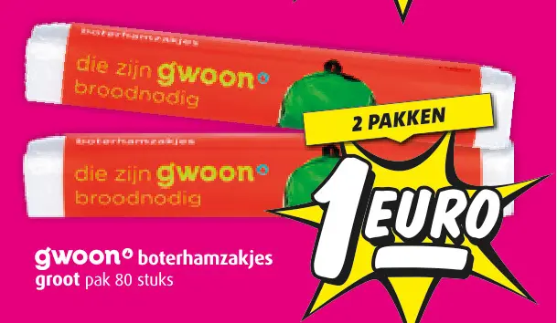 Aanbieding: boterhamzakjes