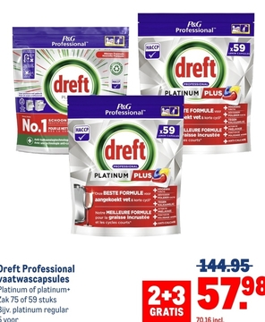 Aanbieding: Dreft Professional vaatwascapsules