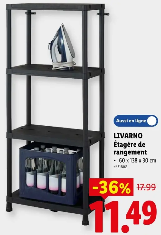 Offre: LIVARNO Étagère de rangement