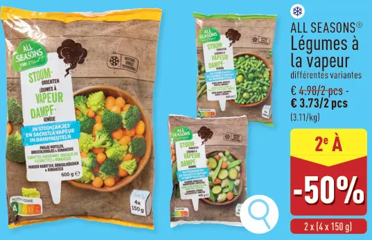 Offre: Légumes à la vapeur