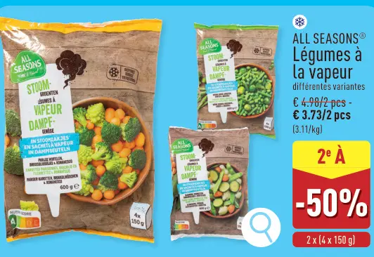 Offre: Légumes à la vapeur