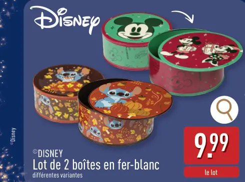 Offre: Lot de 2 boîtes en fer-blanc