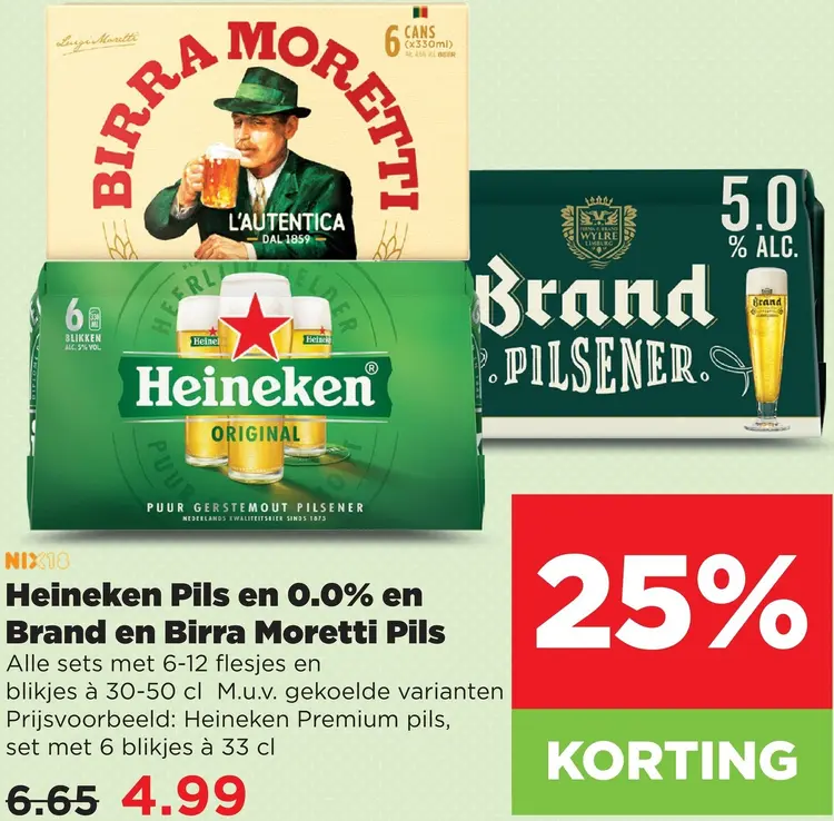 Aanbieding: Pils en 0.0% en Brand en Birra Moretti Pils