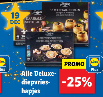 Aanbieding: Alle Deluxe diepvrieshapjes