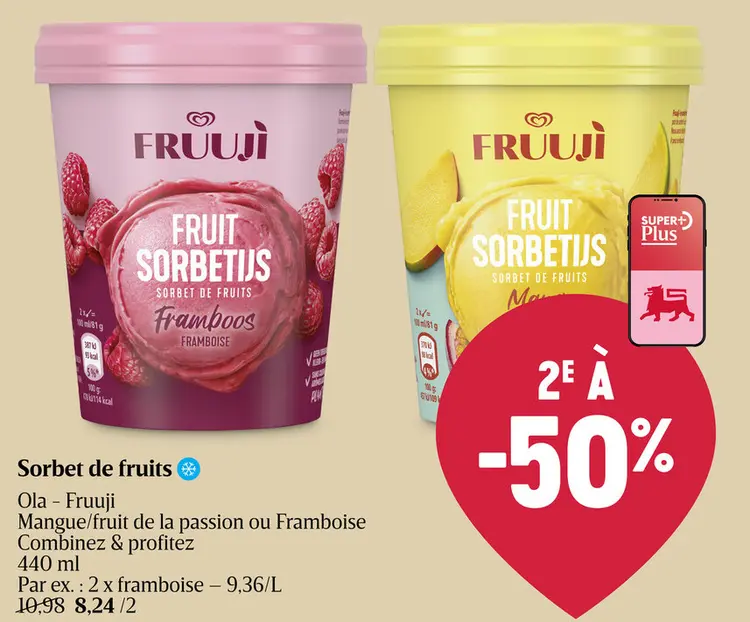Offre: Sorbet de fruits
