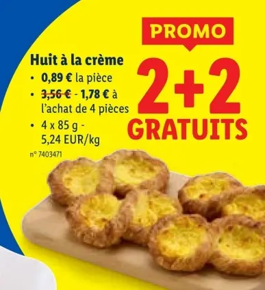 Offre: Huit à la crème