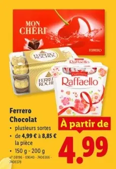 Offre: Ferrero Chocolat