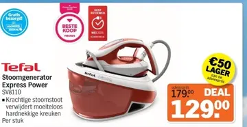 Aanbieding: Tefal Stoomgenerator Express Power SV8110