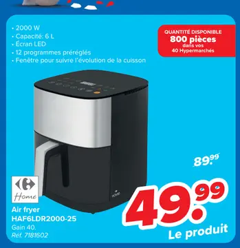 Offre: Air fryer