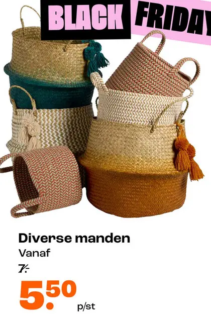 Aanbieding: Diverse manden