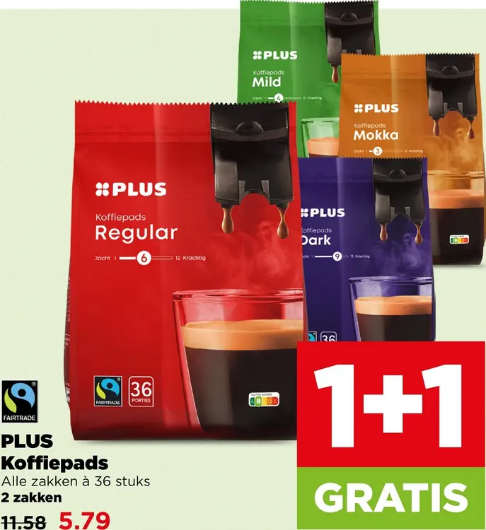 Aanbieding: PLUS Koffiepads