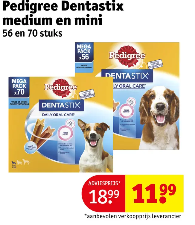 Aanbieding: Dentastix medium en mini