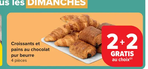 Offre: Croissants et pains au chocolat