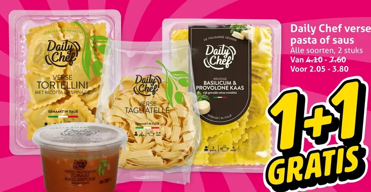 Aanbieding: Daily Chef verse pasta of saus