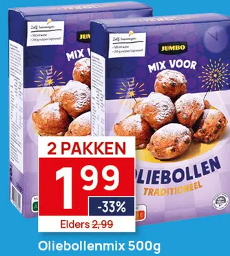 Aanbieding: 2 pakken Oliebollenmix 500g
