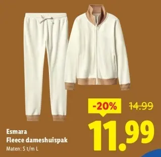 Aanbieding: Fleece dameshuispak