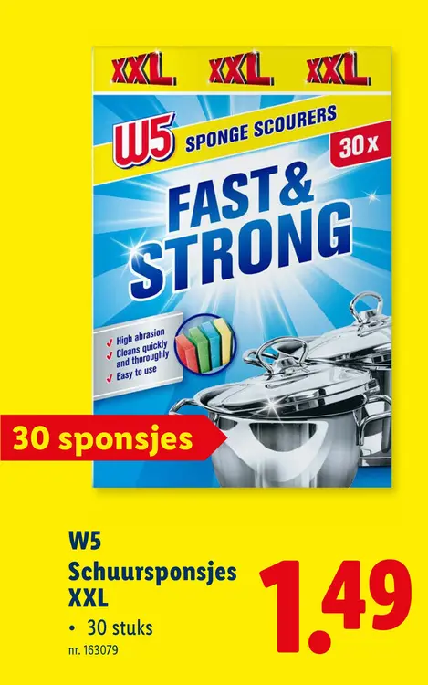 Promotie: Schuursponsjes XXL