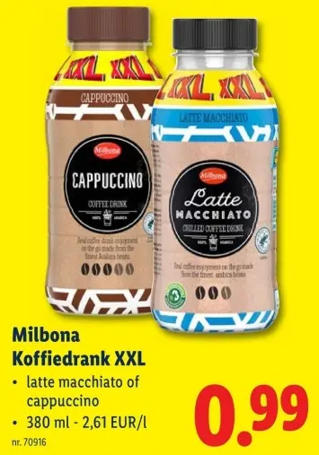 Promotie: Koffiedrank XXL