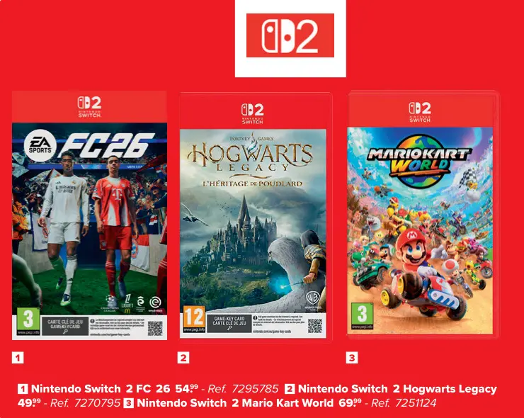 Promotie: Switch 2 FC 26, Hogwarts Legacy of Mario Kart World