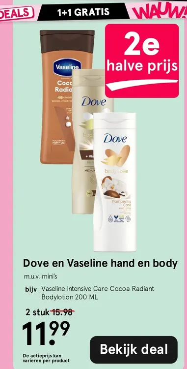 Aanbieding: Dove en Vaseline hand en body