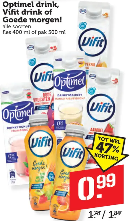 Aanbieding: Drink, Vifit drink of Goede morgen!