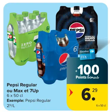 Offre: Pepsi Regular ou Max et 7Up