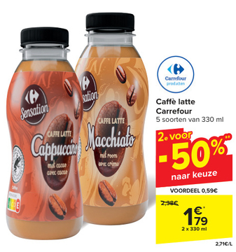 Aanbieding: Caffè latte Carrefour