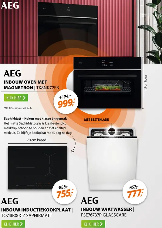 Aanbieding: Inbouw oven met magnetron | tk8nk72fb