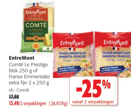 Promotie: Comté Le Prestige blok or Franse Emmentaler