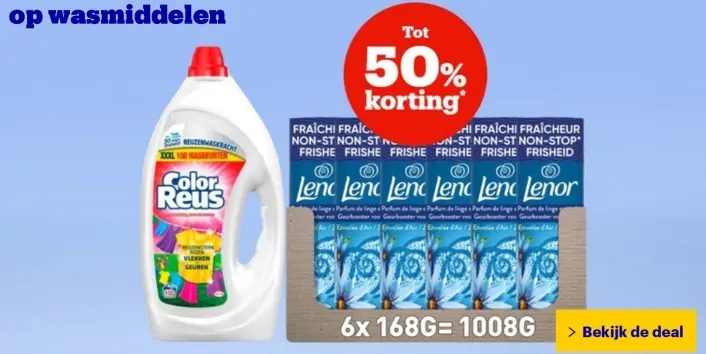 Aanbieding: Color Reus Liquid Detergent & Lenor Scent Boost