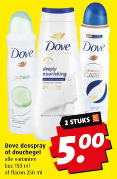 Aanbieding: Dove deospray of douchegel