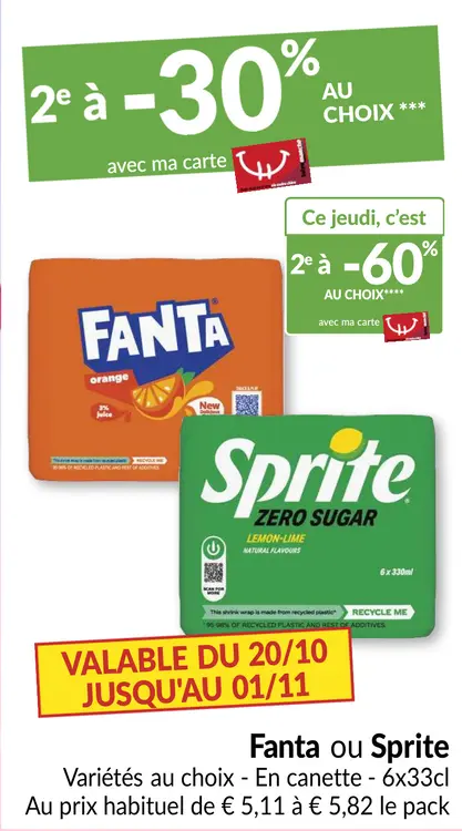 Offre: Fanta ou Sprite
