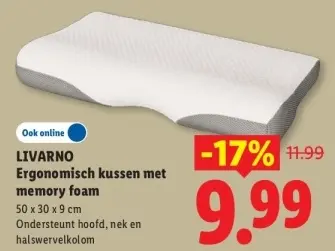 Aanbieding: Ergonomisch kussen met memory foam