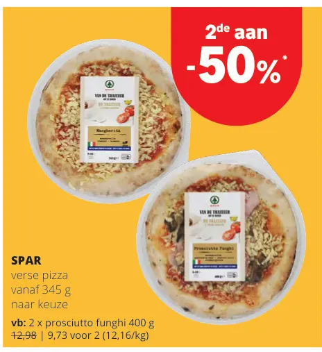 Promotie: Verse pizza