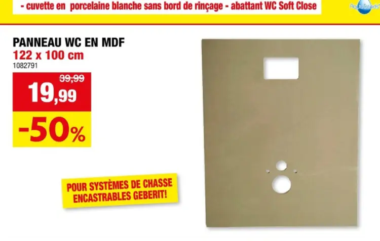 Offre: Panneau wc en mdf