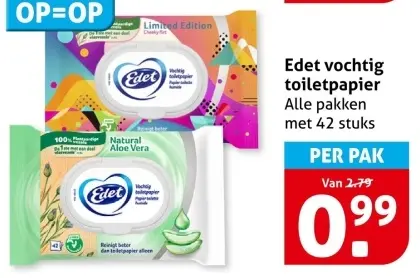 Aanbieding: Vochtig toiletpapier
