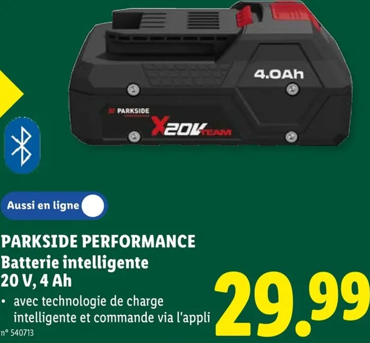 Offre: Batterie intelligente 20 V, 4 Ah