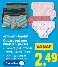 Promotie: Ondergoed voor kinderen