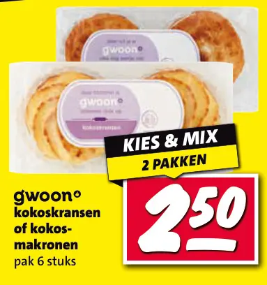 Aanbieding: Kokoskransen of kokos-makronen