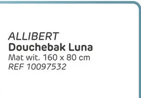 Promotie: Allibert - douchebak - luna 180 x 90 cm - polybeton - wit