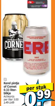 Aanbieding: Kerel pintje of Cornet