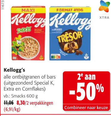 Promotie: Alle ontbijtgranen of bars