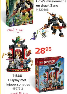 Promotie: Display met ninjapersonages