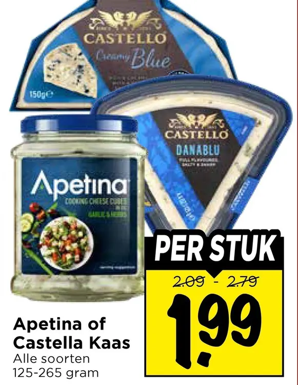 Aanbieding: Apetina of Castella Kaas